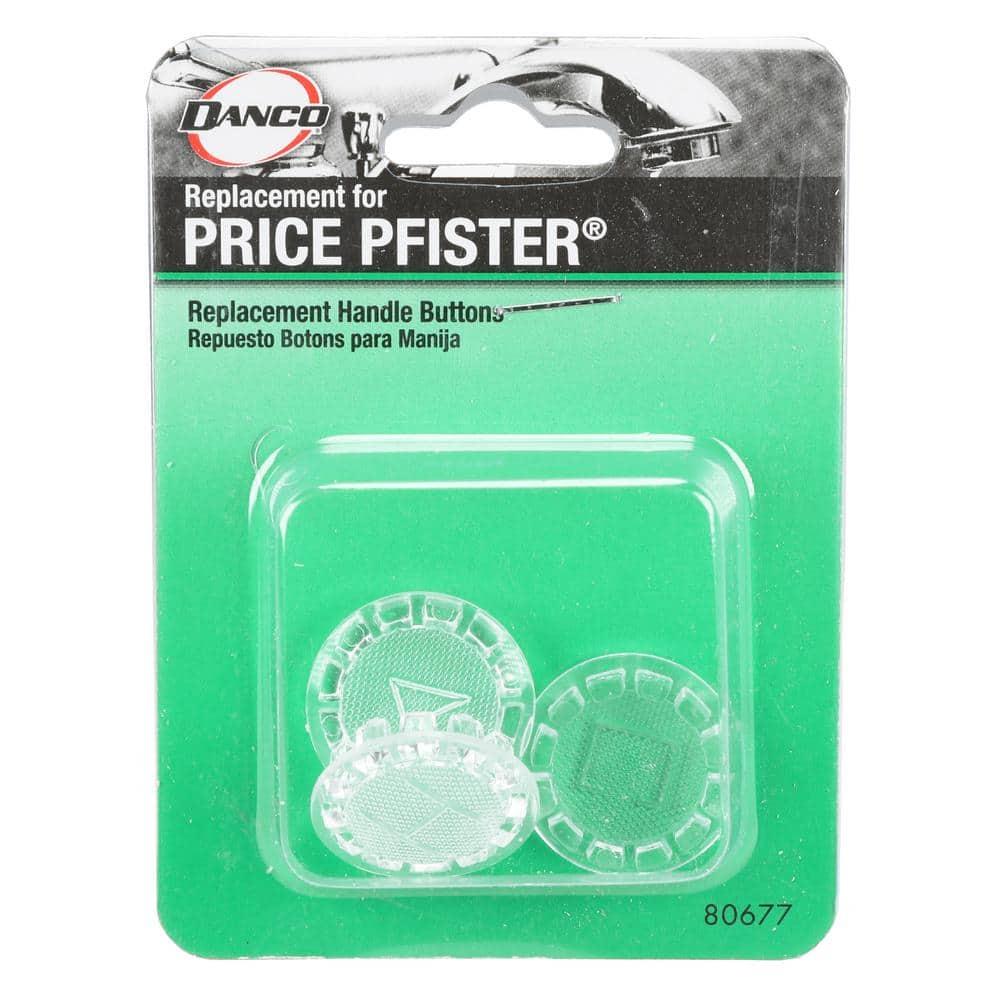 (3-Pk) Danco Index Button for Price Pfister Faucets Clear 80677