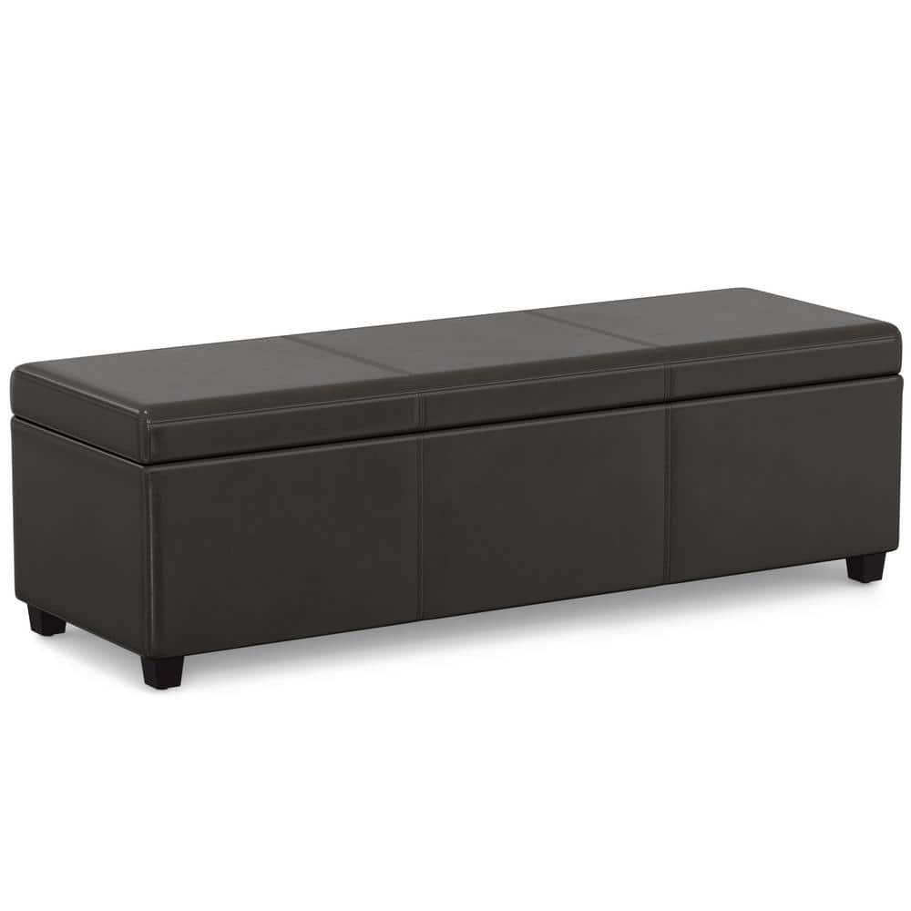 Simpli Home Avalon Extra Large Storage Ottoman Bench,Assembled
