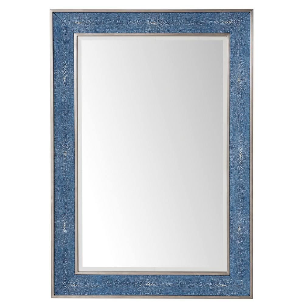 James Martin Vanities Element 28" Mirror, Silver w/ Delft Blue