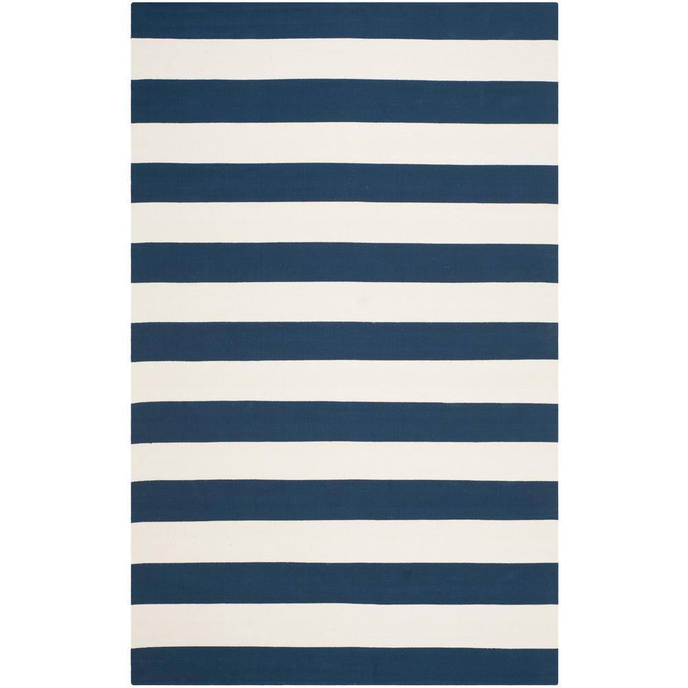 Montauk MTK712 Hand Woven Indoor Area Rug - Navy/Ivory - 5'x8' - Safavieh