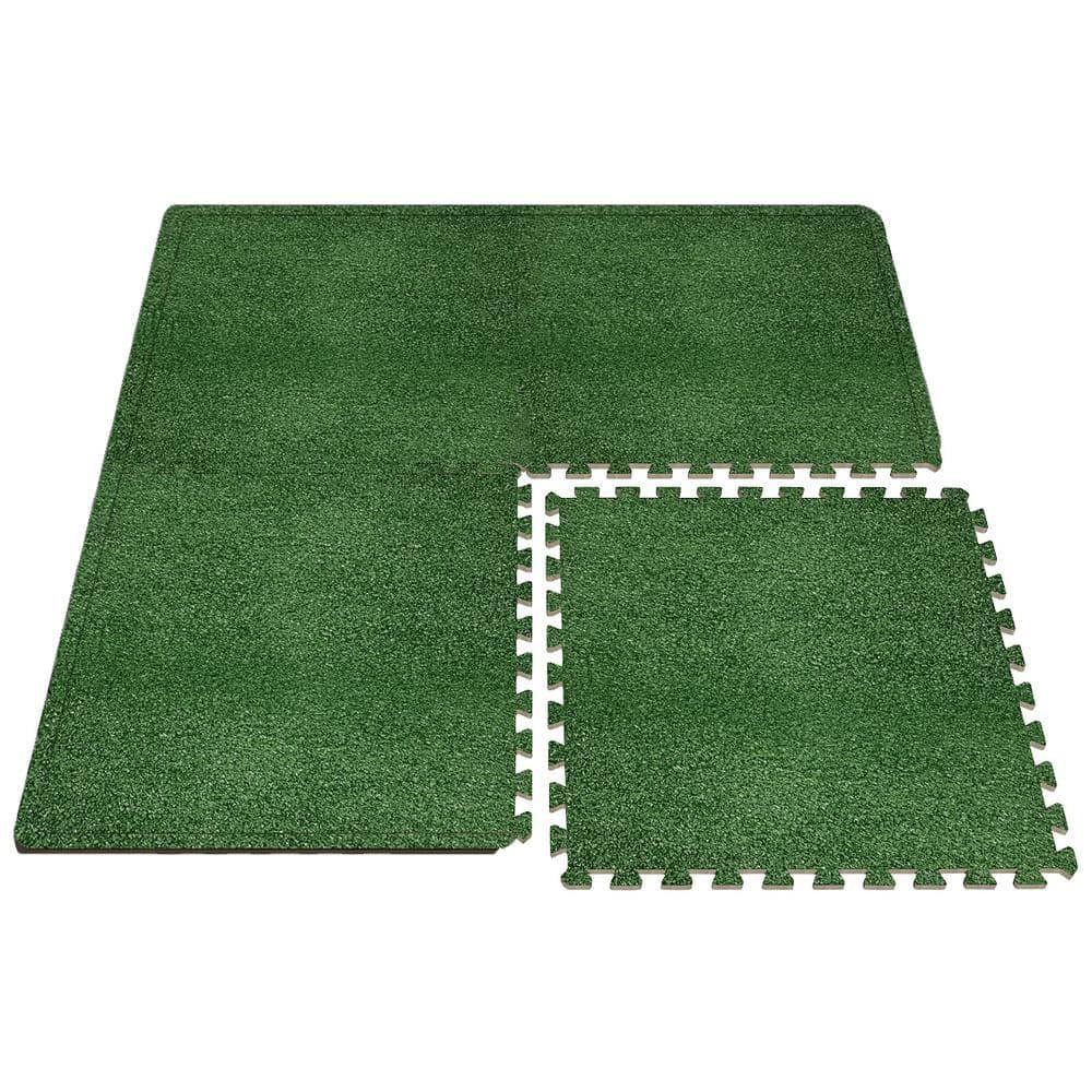 Sorbus Sorbus Interlocking Floor Mat Grass (Set of 12)