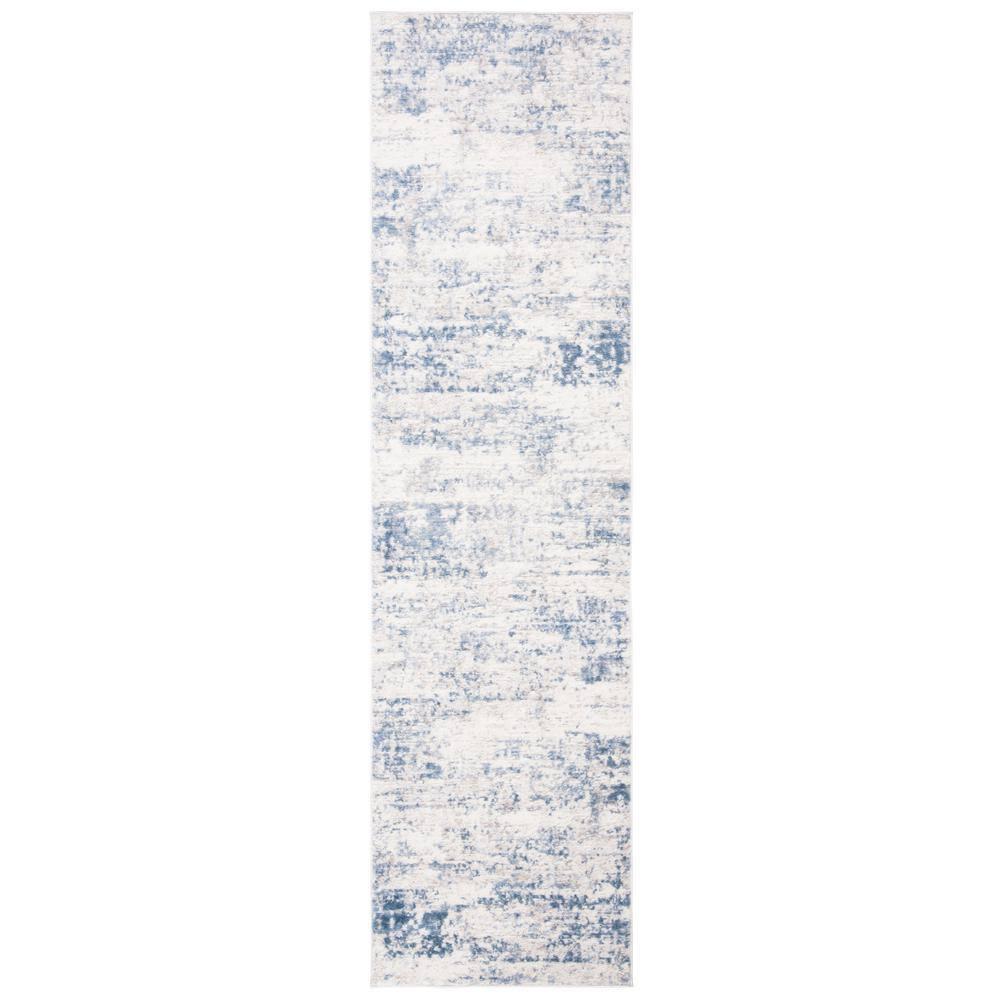 Amelia ALA700 Power Loomed Runner Rug - Ivory/Blue - 2'2"x16' - Safavieh.