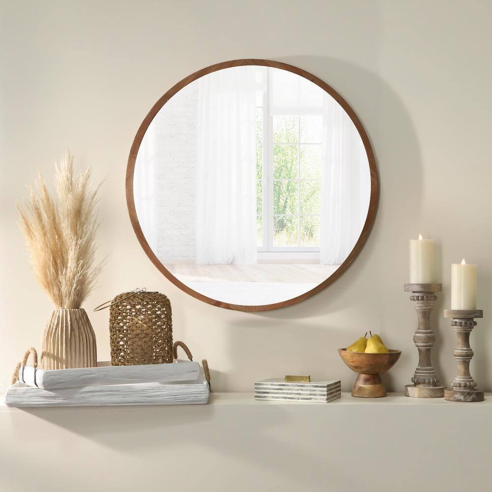 Sagebrook Home Wood Pillar Candle Holder with Decorative Beads, Antique Finish Candlestick for Home or Wedding Decor, Ivory/Beige, 5 L x 5 W x 13 H