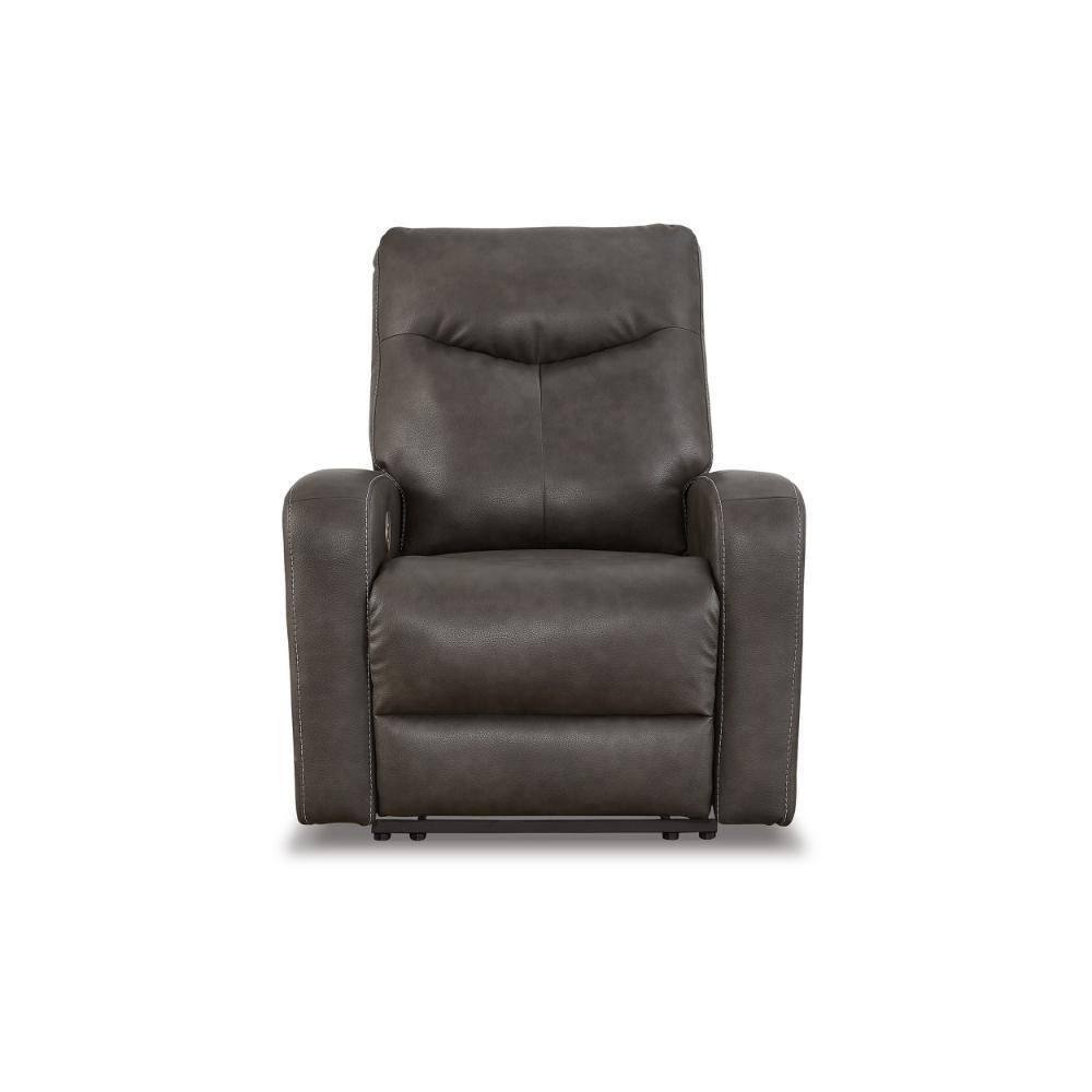 41 in. Aji Chair Power Recliner with Adjustable Headrest, Quarry Gray
