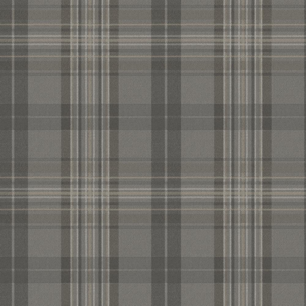 Chesapeake Austin Charcoal Plaid Wallpaper