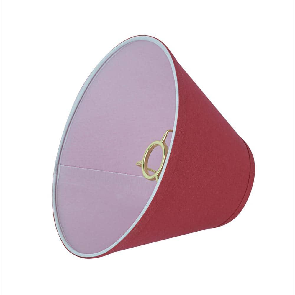 Aspen Creative 58753 Transitional Hardback Empire Shape UNO Construction Lamp Shade in Red, 10" Wide (4" x 10" x 7")