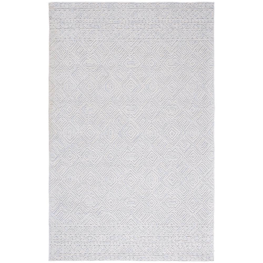 Textural TXT201 Hand Tufted Indoor Area Rug - Grey/Ivory - 5'x8' - Safavieh