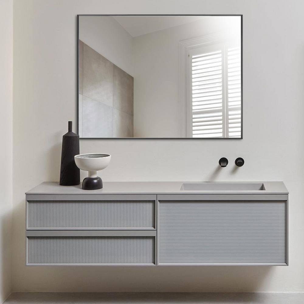 Modern & Contemporary Rectangle Bathroom Vanity Mirror Metal Framed Wall Mirror