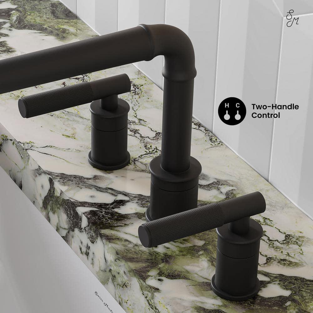 Avallon 8 in. Widespread, Sleek Handle, Bathroom Faucet