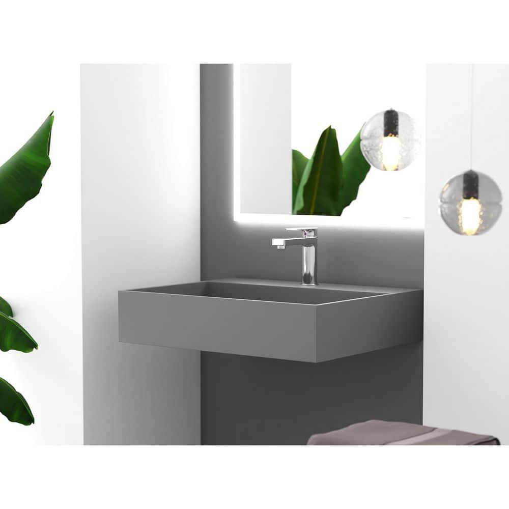 Juniper 24" Floating Minimalist Bathroom Sink with Concealed Drain