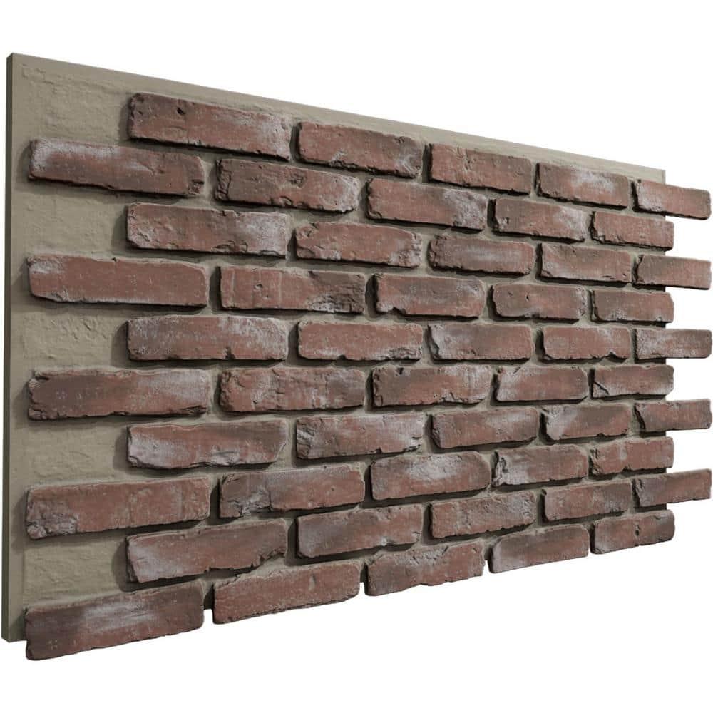 Ekena Millwork EverStone Aged Brick Faux Brick Panel