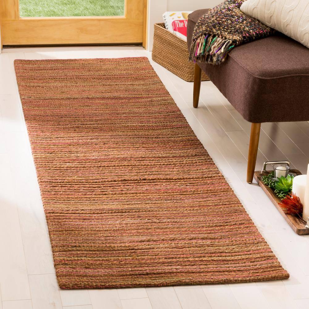 Cape Cod CAP503 Woven Indoor Runner Rug - Rust - 2'3"x8' - Safavieh