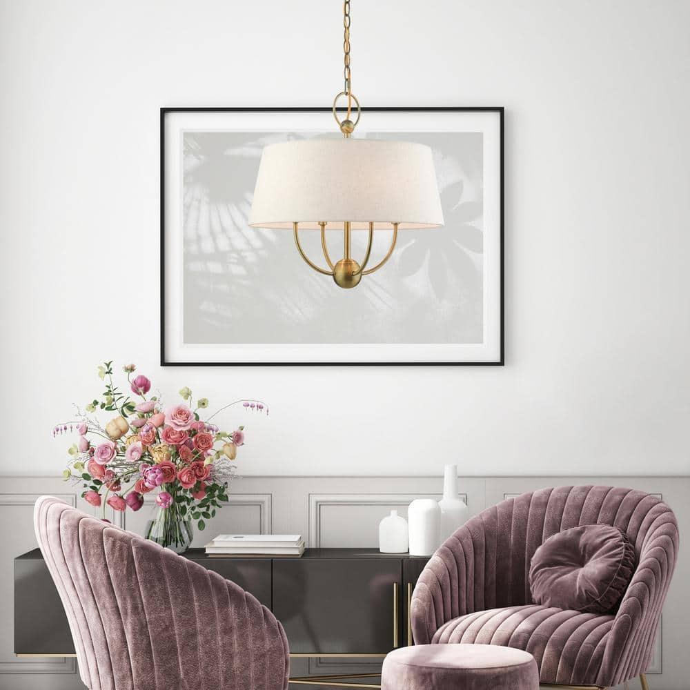 Livex Lighting Cartwright 4 - Light Pendant in  Antique Brass