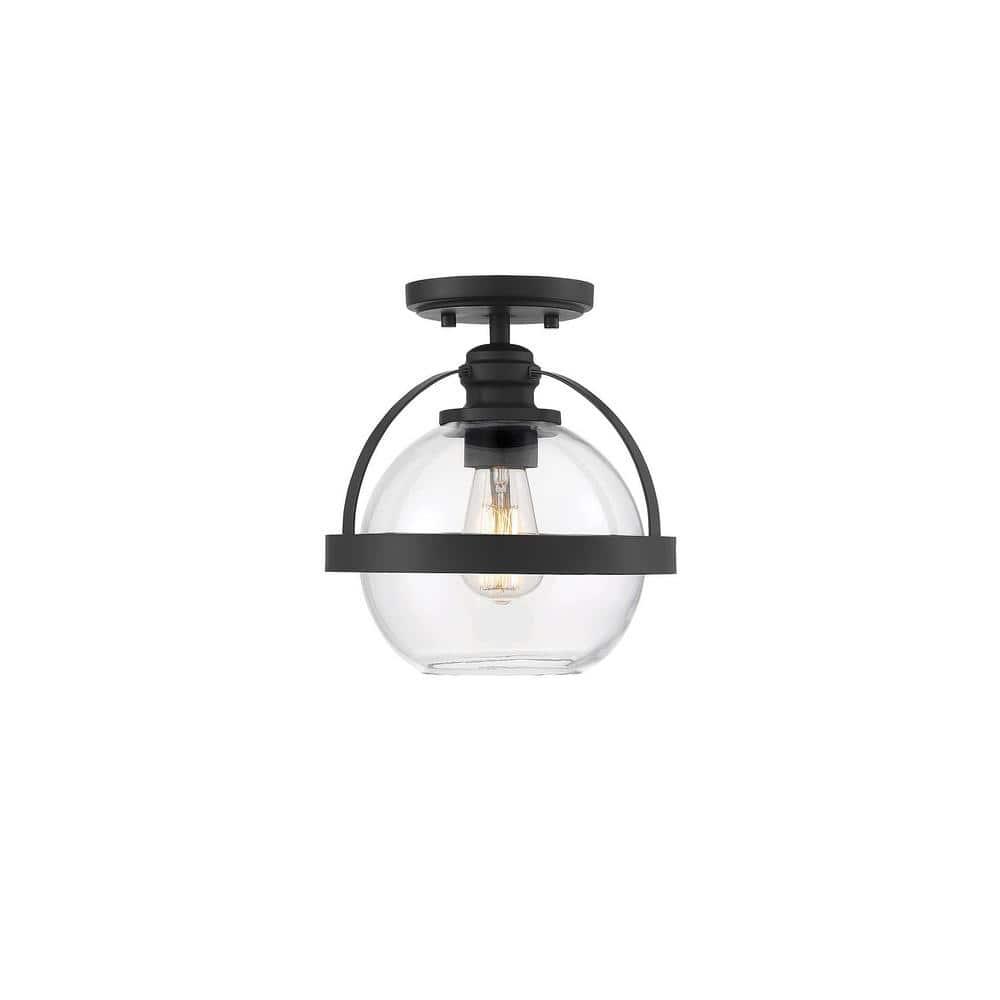 Savoy House Pendleton 1 - Light Semi-Flush Mount in  Matte Black