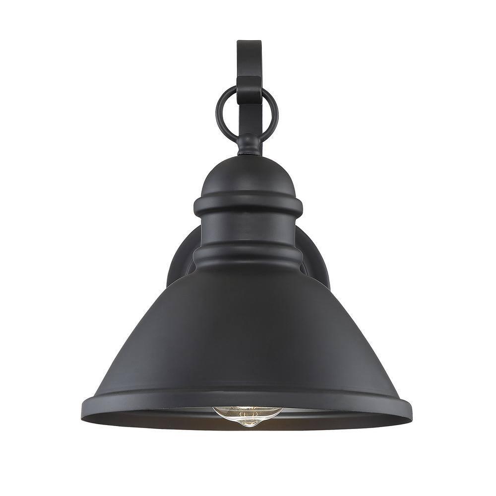 Trade Winds Lighting 1-Light Wall Sconce In Matte Black
