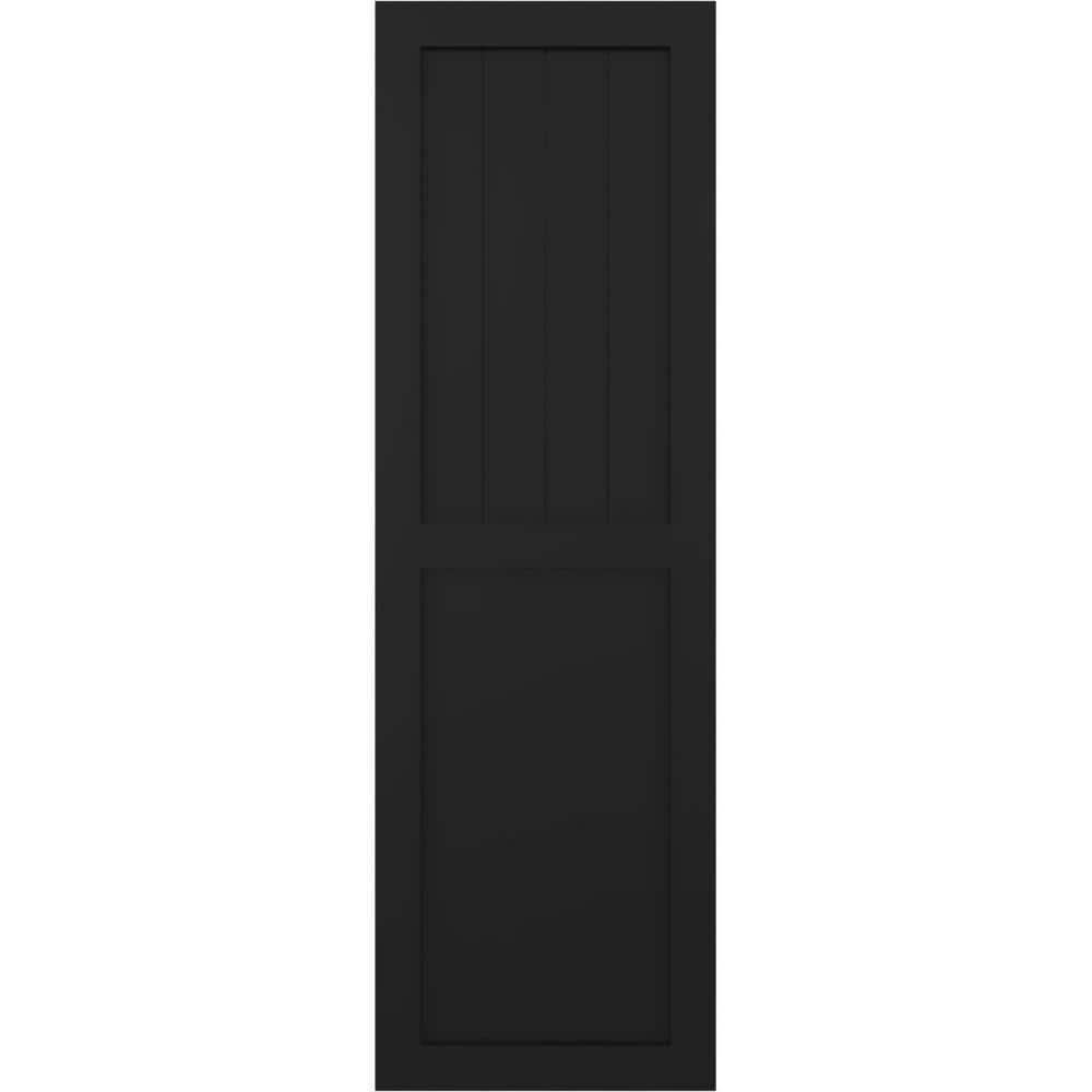 True Fit PVC Farmhouse/Flat Panel Combination Fixed Mount Shutters