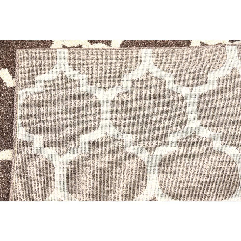 Unique Loom 4' 1 x 6' 1 Trellis Philadelphia Brown Area Rug