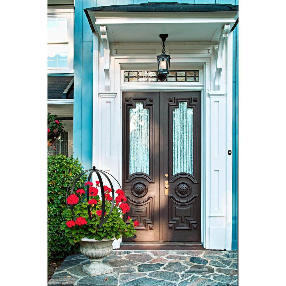 DÉCOR WOW Garden Orb Ornament, Small Obelisk Trellis, 19.5"H x 16" W, Metal, Black