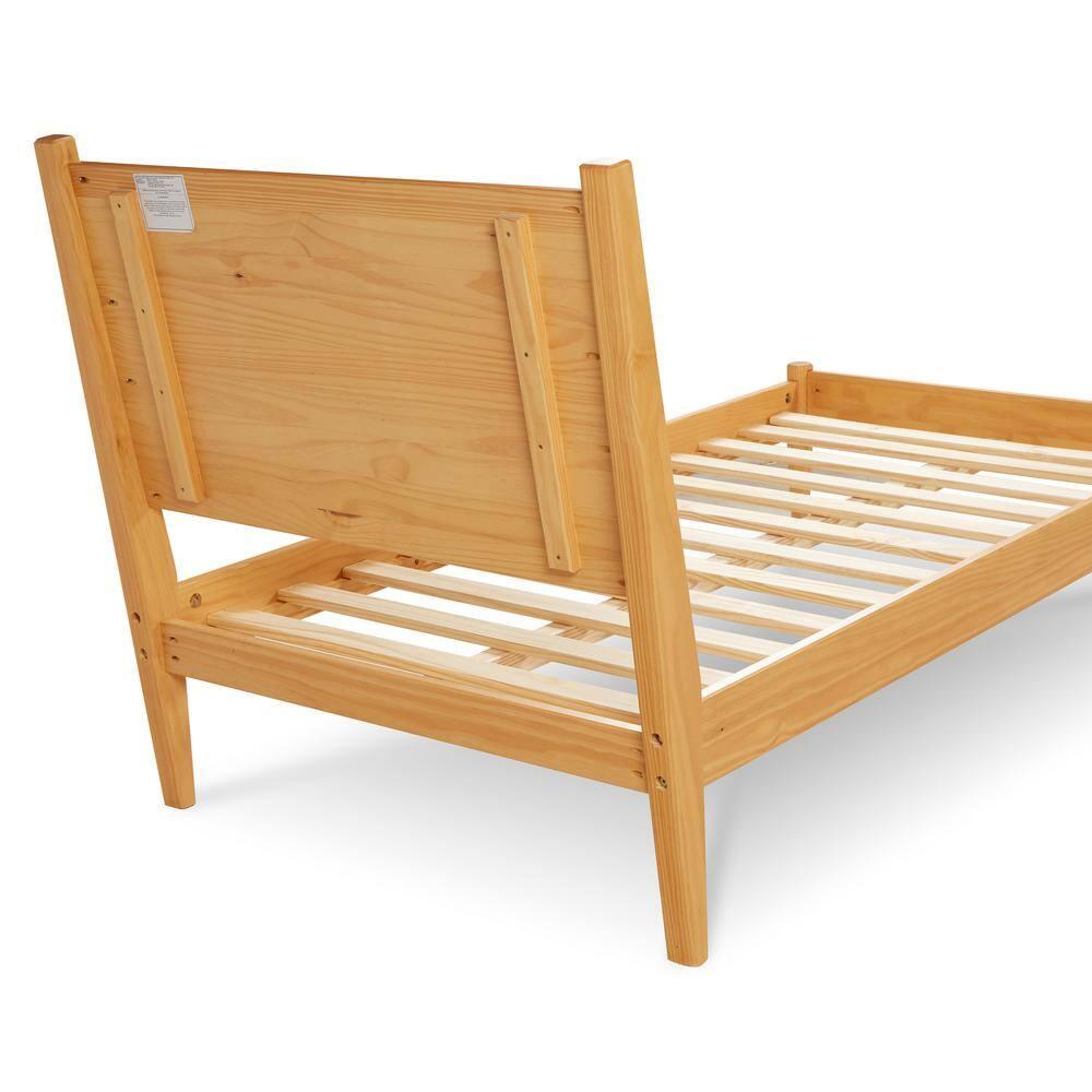 Maykoosh Farmhouse Fresh Mid-Century Bed - Twin Size - Scandinavian Oak Finish