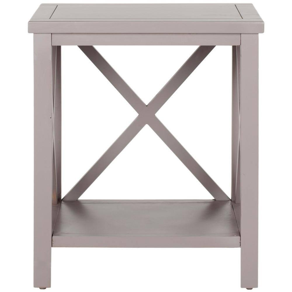 CandenceCross Back End Table - Grey - Safavieh.