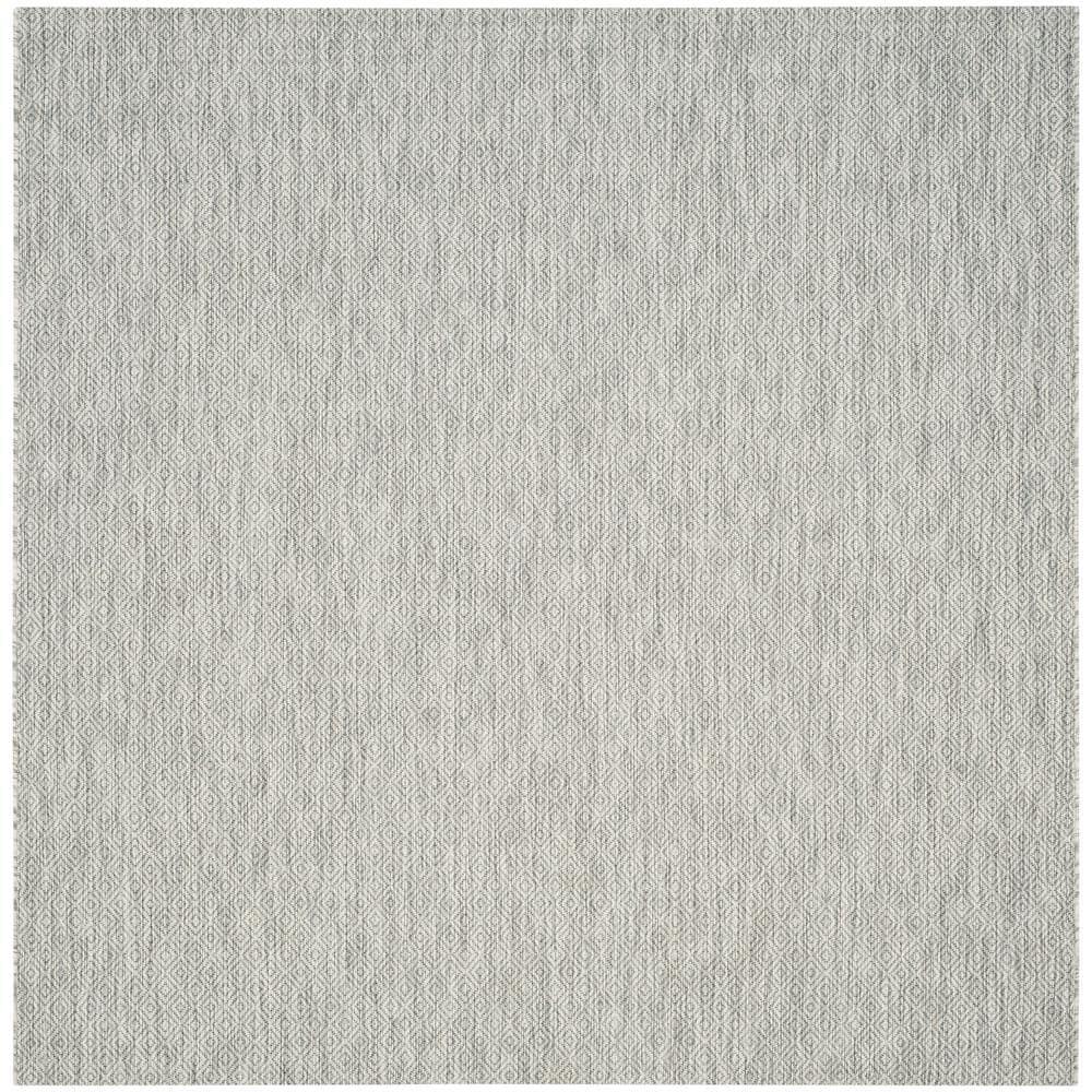 Courtyard CY8520 Power Loomed Indoor and Outdoor Area Rug - Grey/Grey - 6'7"x6'7" - Safavieh