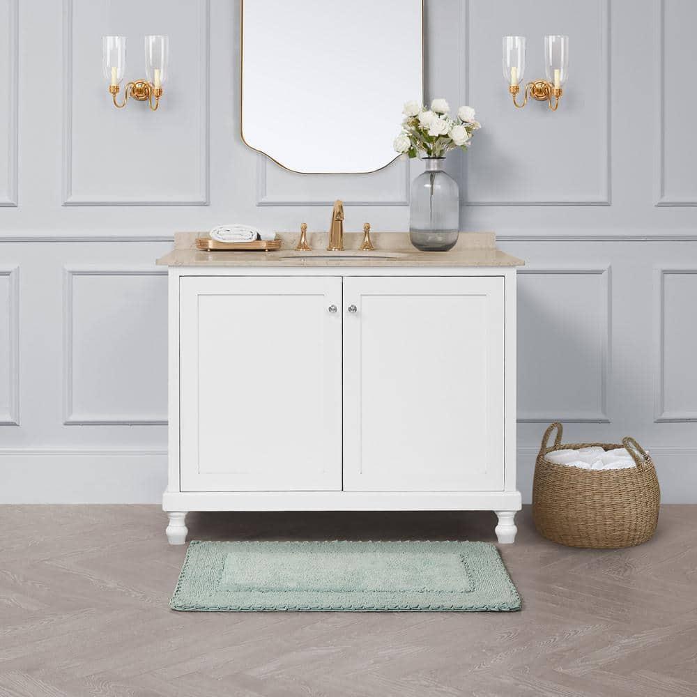 Laura Ashley Laura Ashley Ruffle 100% Cotton Bath Rugs