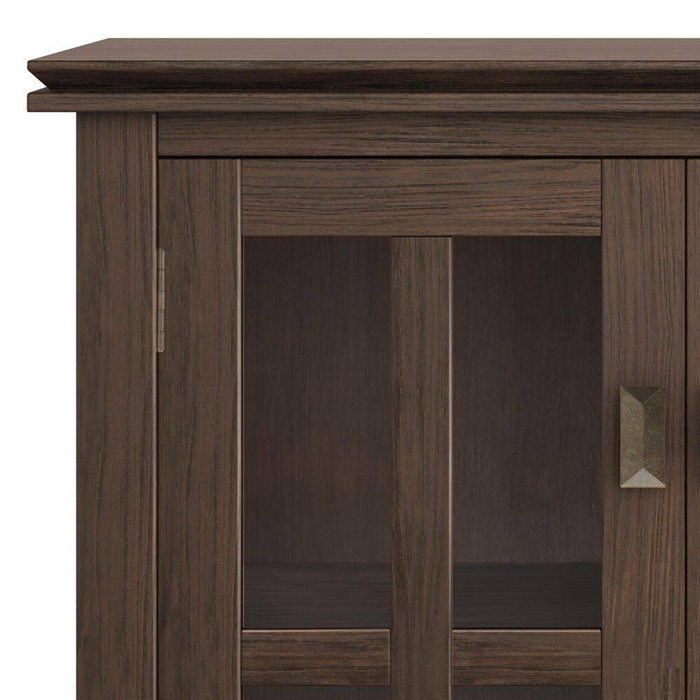 Simpli Home Artisan SOLID WOOD 30" Wide Contemporary Low Storage Cabinet in Farmhouse Brown