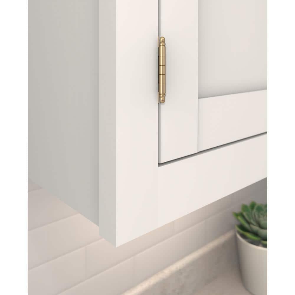 Amerock 110-Degree Inset Surface Champagne Bronze Cabinet Hinge ,