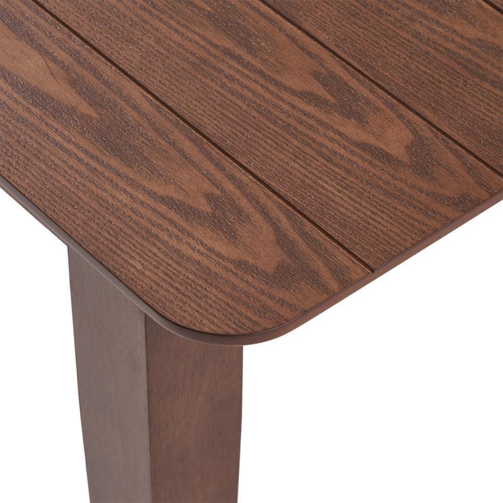 Noble House Lylah Indoor Rectangular 8 Seat Farmhouse Dining Table, Walnut Finish