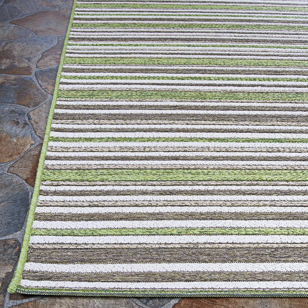 Couristan Cape Brockton Indoor / Outdoor Area Rug, Hunter Green-Brown, 2' x 3'7"