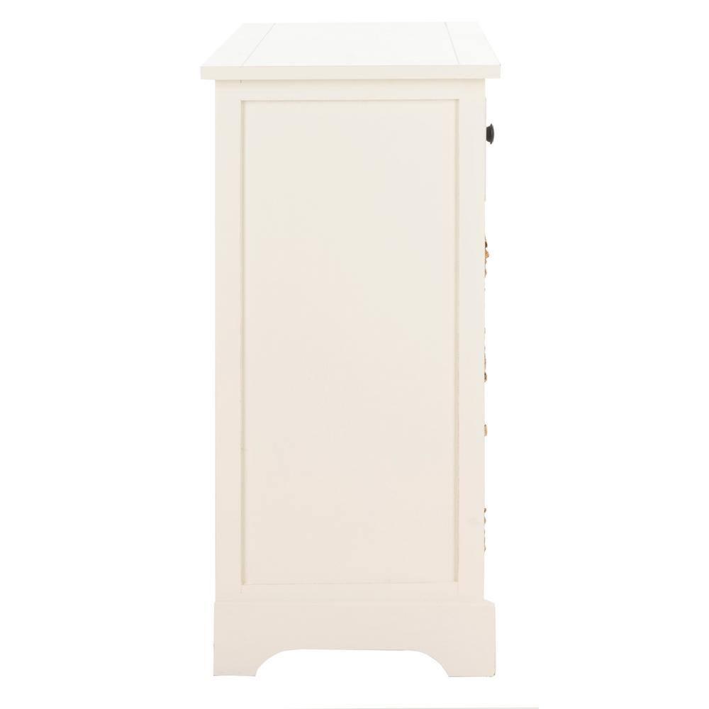 Herman Storage Unit with Wicker Baskets - Distressed Cream - Safavieh.