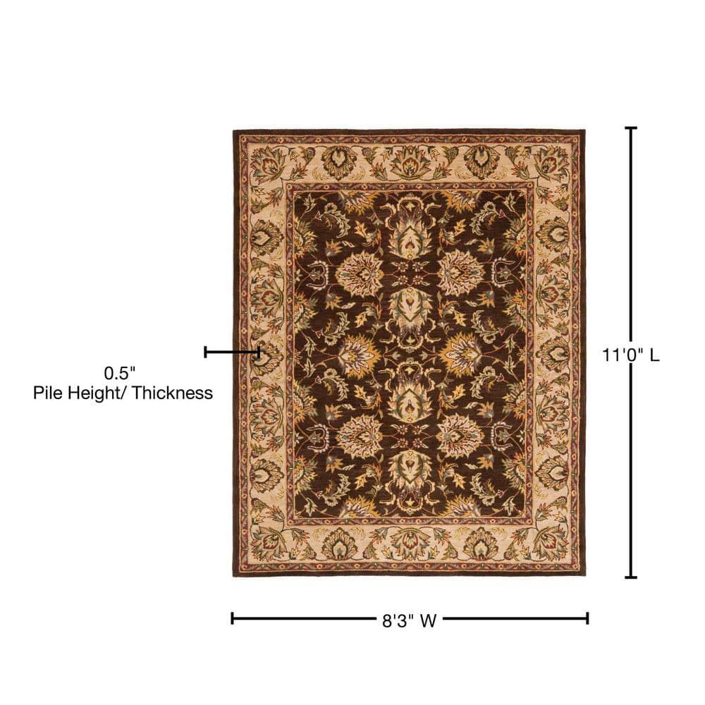 Heritage HG912 Hand Tufted Area Rug - Brown/Ivory - 8'3"x11' - Safavieh.