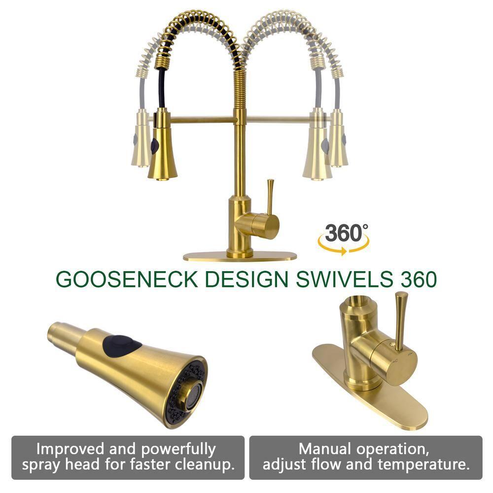 Pull Down Single Handle Kitchen Faucet