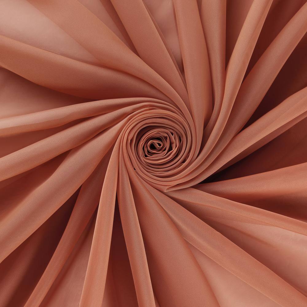 Eclipse Livia Sheer Rod Pocket 59 x 95 Curtain Panel in Terracotta