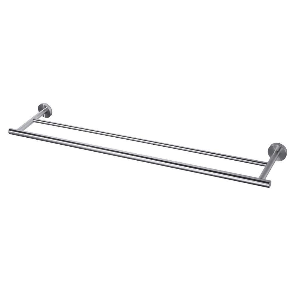 SUS 304 Stainless Steel Bathroom Double Towel Bar, Wall Mount Towel Holder For Bathroom
