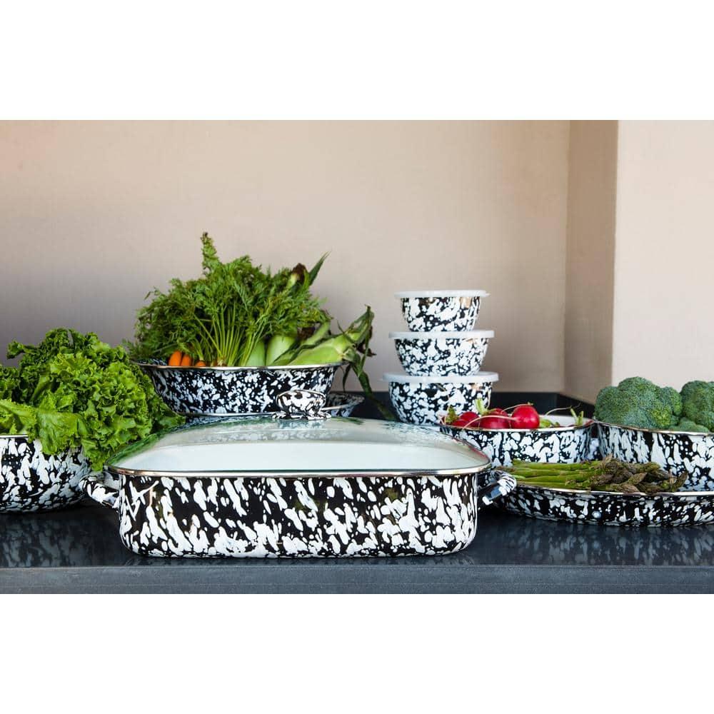 Golden Rabbit Grey Swirl Roasting Pan