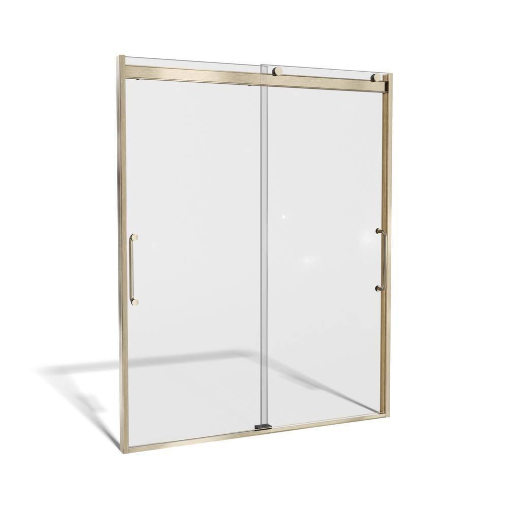 Arelo 56" - 60" W x 72" H Semi-Frameless Shower Door