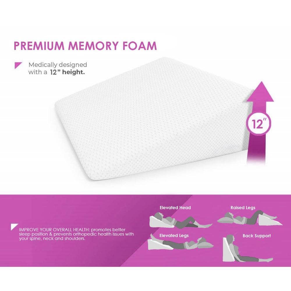 Home Sweet Home Bed Wedge Pillow with Memory Foam Top