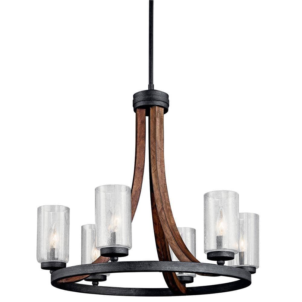 Kichler Lighting Grand Bank 6 - Light Chandelier in  Auburn Stained