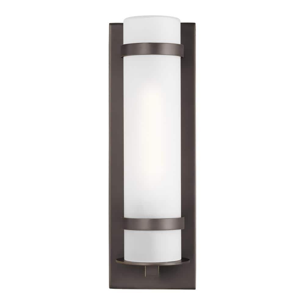 Generation Lighting Alban 1 -Light 24.63-in H Antique Bronze Hardwired Outdoor Wall Light