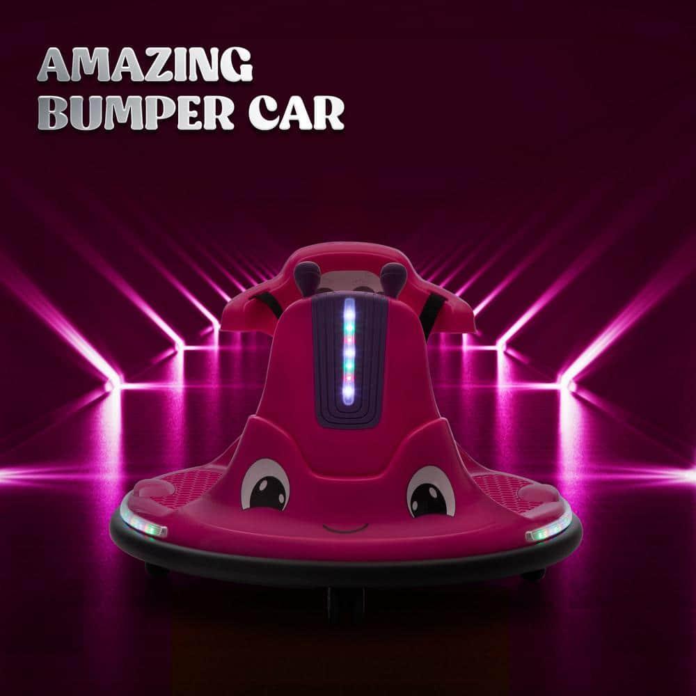 Clearance!12 Volt Bumper Car for Kids Toddlers, Battery Powered Ride On Bumper Car with Remote Control, Kids Ride on Toys for 3-8 Year Old Boys Girls, Baby Bumper Car with Music, Flashing Light