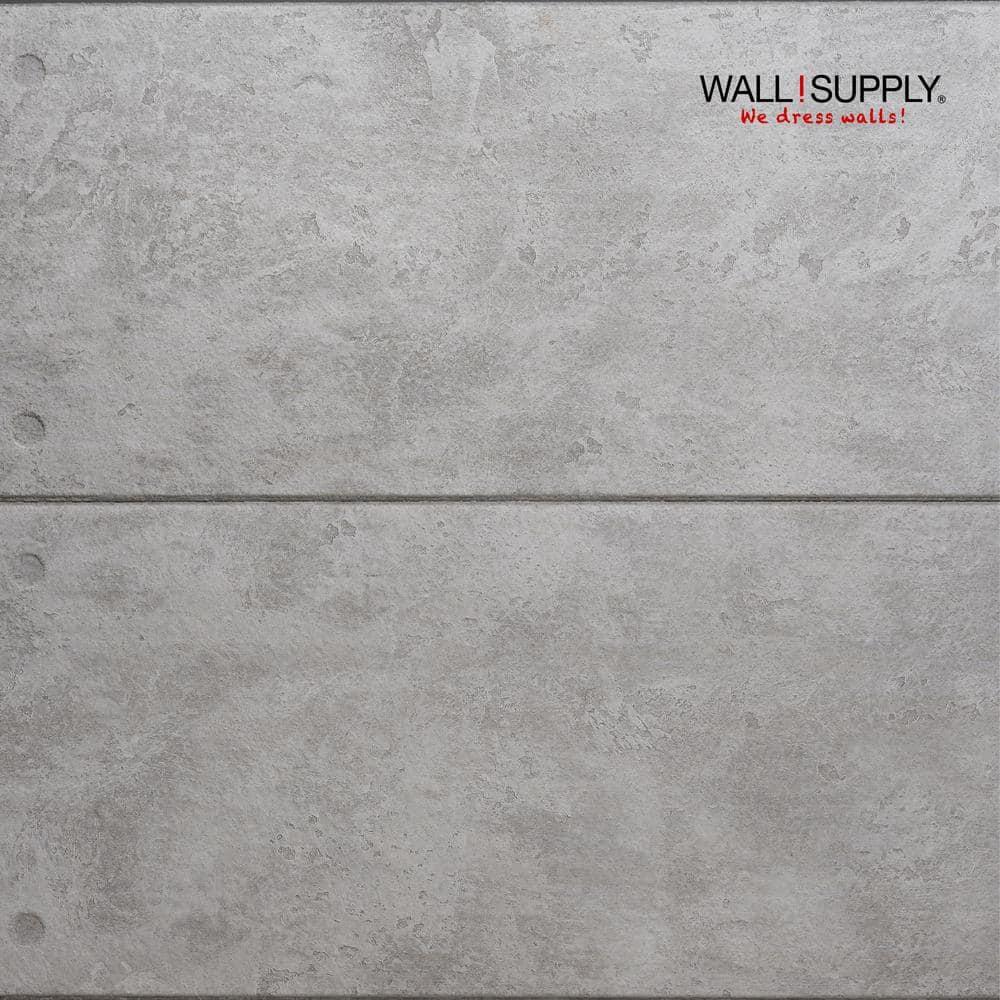 Wall!Supply Wall!supply Ultralight Industrial Concrete Hd Printed – 3d Eps Foam Wall Panels – Easy Diy Installation – Concrete Look – Set Of 4 Panels (25.83 Sq Ft)
