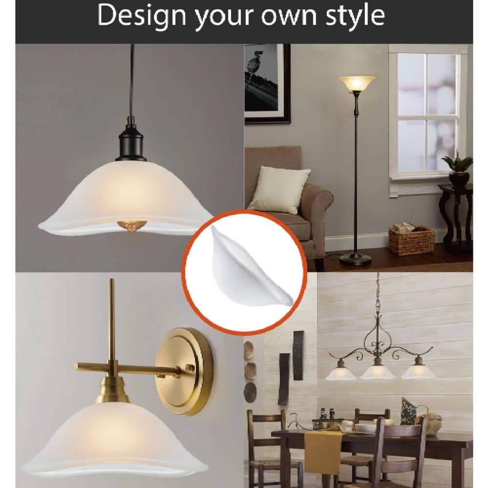 Aspen Creative 25302-64-1, Alabaster Glass Shade for Medium Base Socket Torchiere Lamp, Swag Lamp,Pendant, Island Fixture, 11-7/8" Diameter x 5-1/8" Height