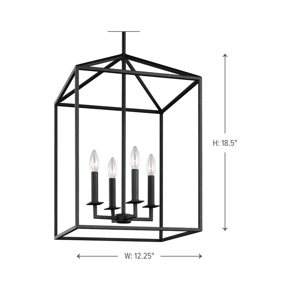 Lucius Pendant Light - Black / 12.25"W