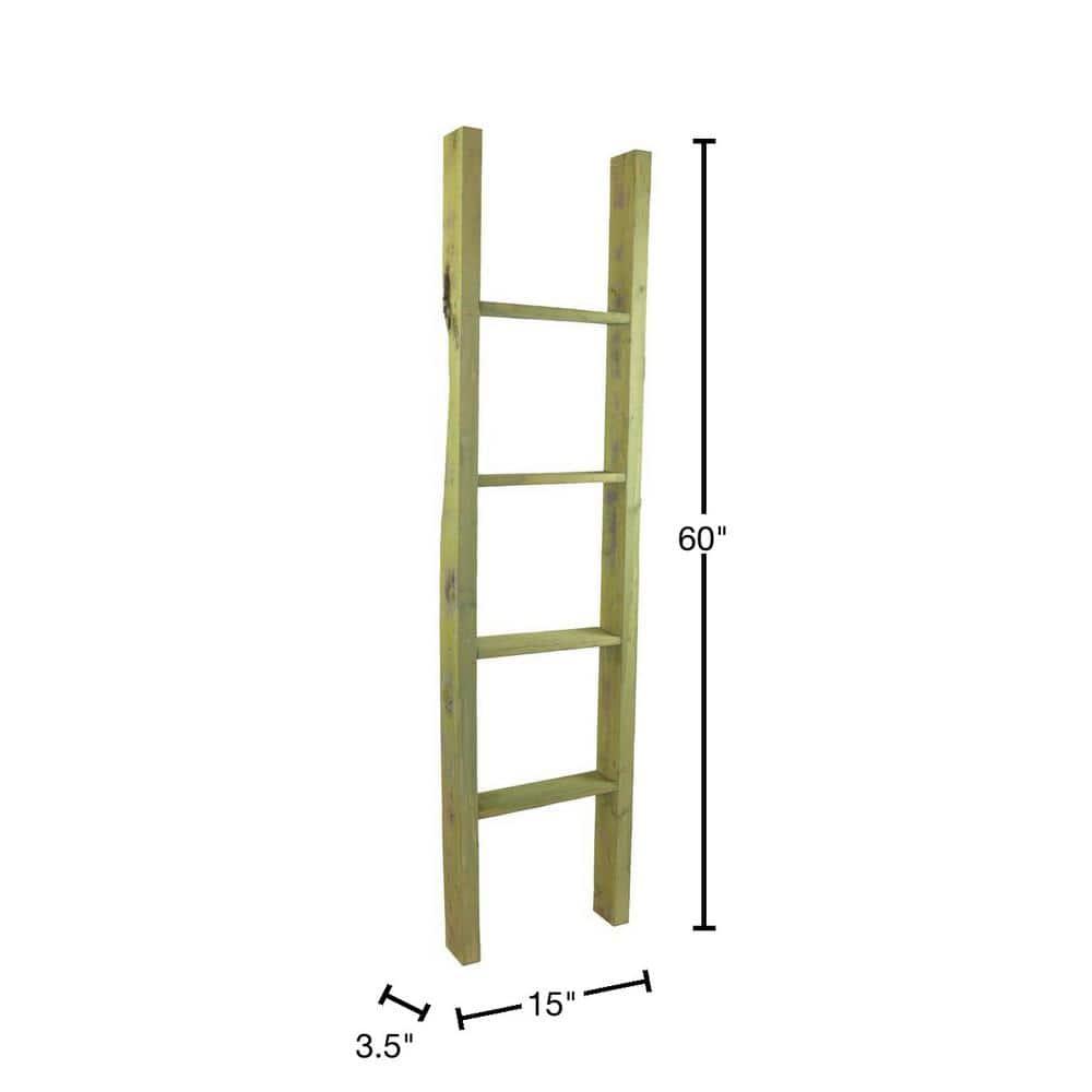 Ekena Millwork Vintage Farmhouse Rung Decorative Ladder