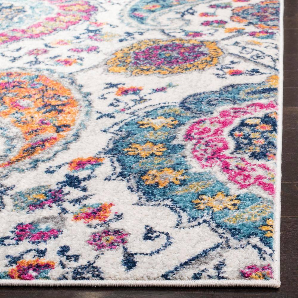 Madison MAD600 Power Loomed Indoor Area Rug - Cream/Multi - 4'x6' - Safavieh
