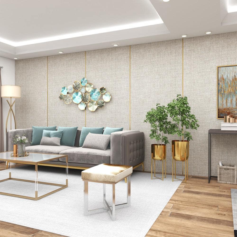 CosmoLiving by Cosmopolitan 2 - Piece Metal Dome Indoor Outdoor Planter with Removable Stand Set