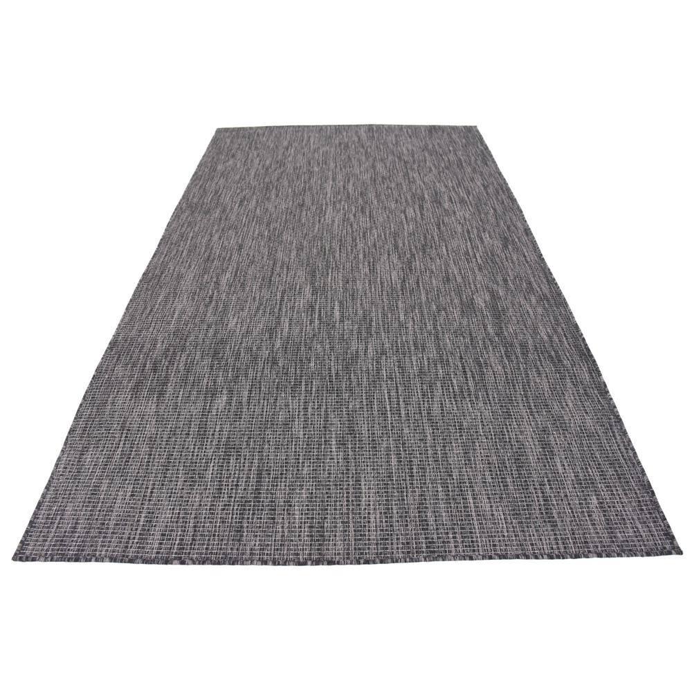 Unique Loom 5' 1 x 8' 0 Rectangle Indoor/Outdoor Solid Black Area Rug