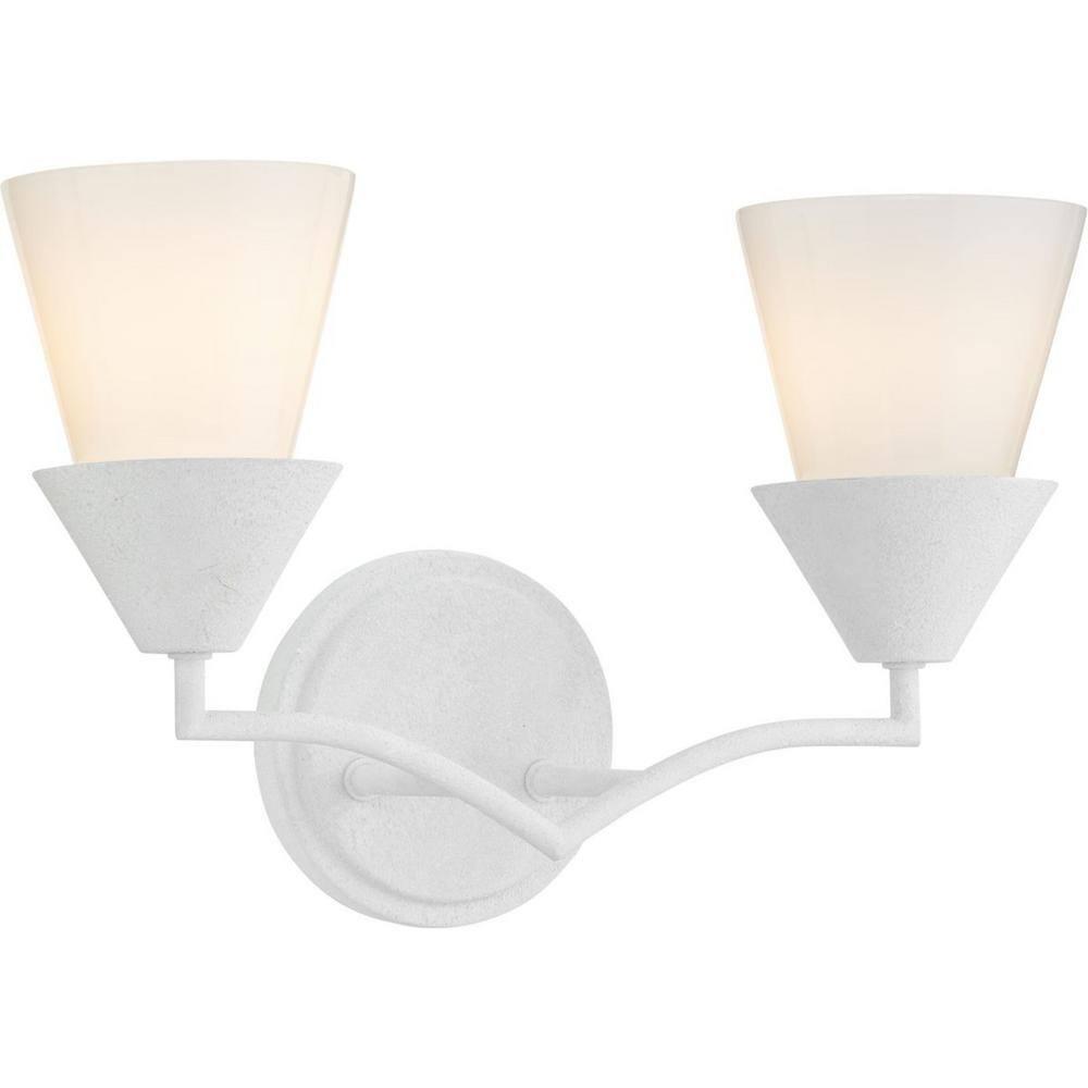 Progress Lighting Pinellas 2 - Light Vanity in  Whiteplaster