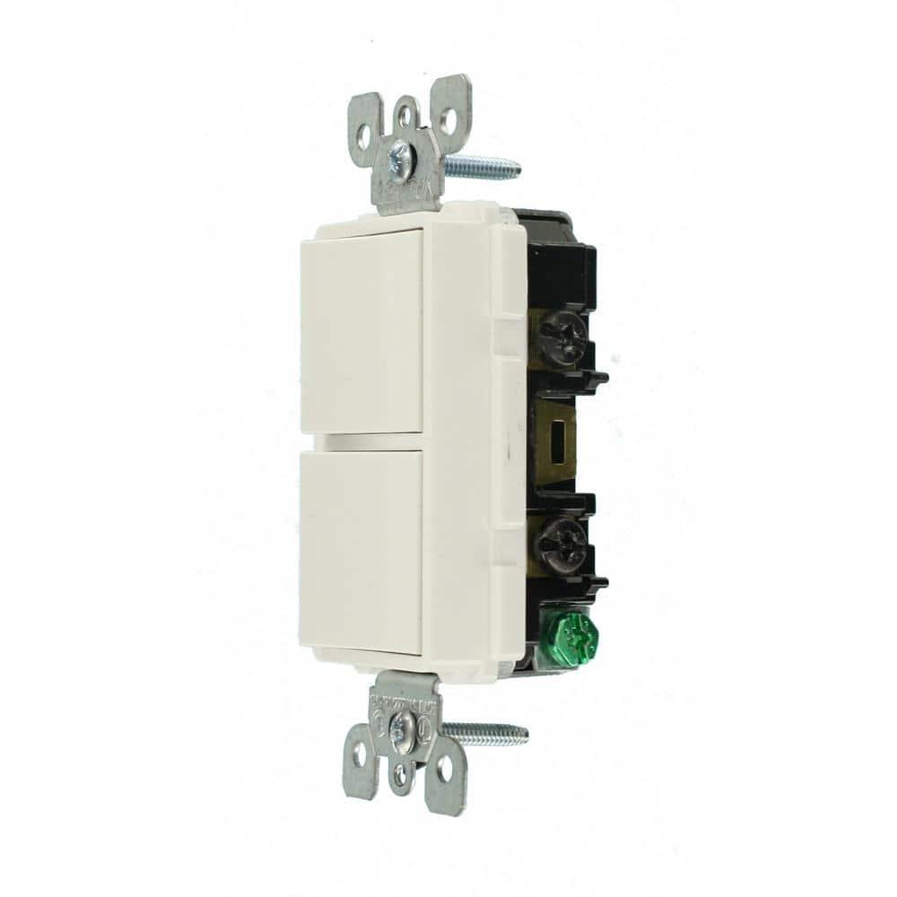 Leviton R02-5634-W Two Single-pole Switches